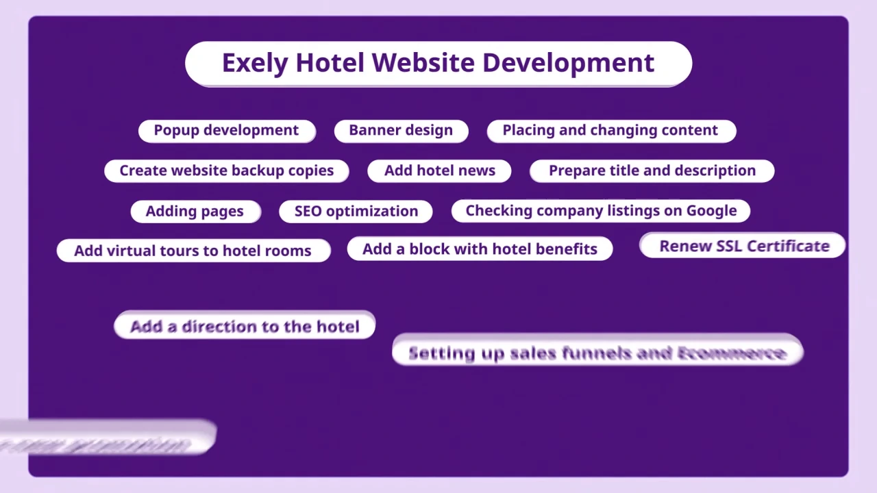Кадр из ролика «EXELY Website Builder»
