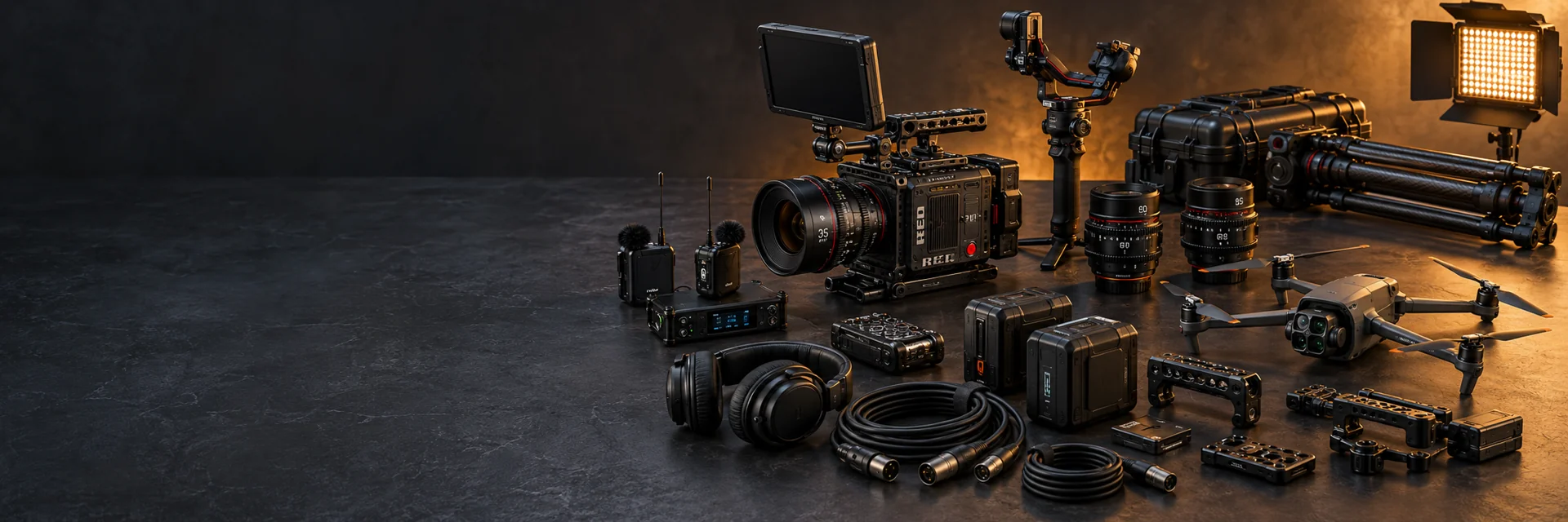 Camera, drone and filming equipment